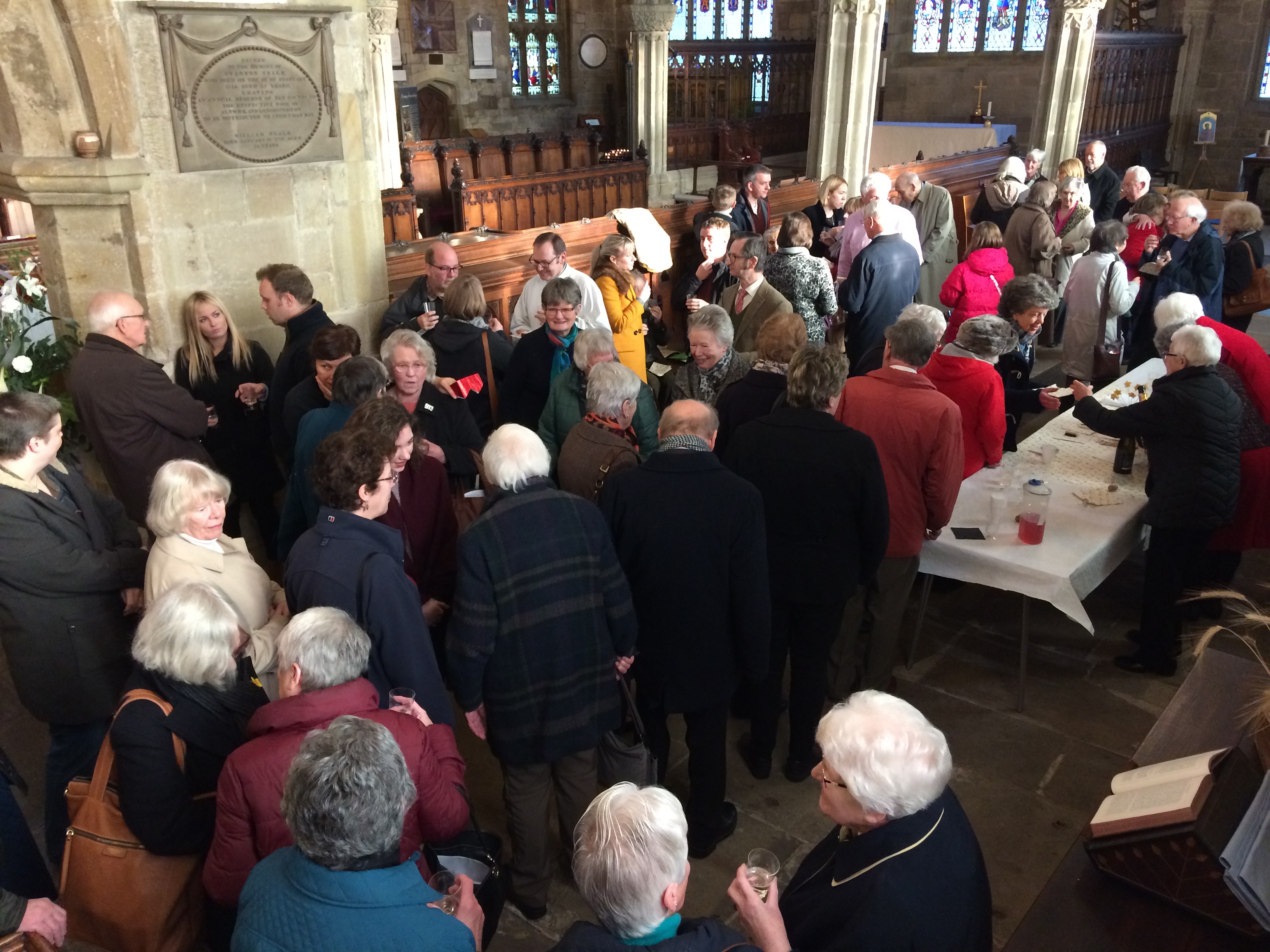 The congregation of St Michael's celebrate the 60th birthday of their Vicar