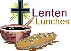 Graphic stating 'Lenten lunches'