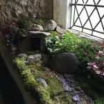 An Easter garden in a church porch