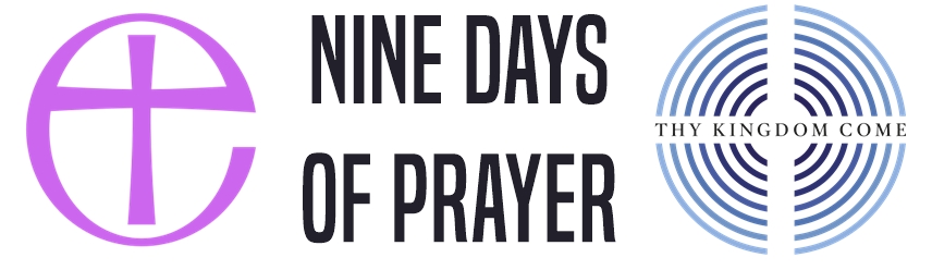 The text 'Nine days of prayer' with the Church of England and Thy Kingdom Come logos