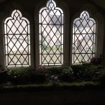 An Easter garden in a church porch