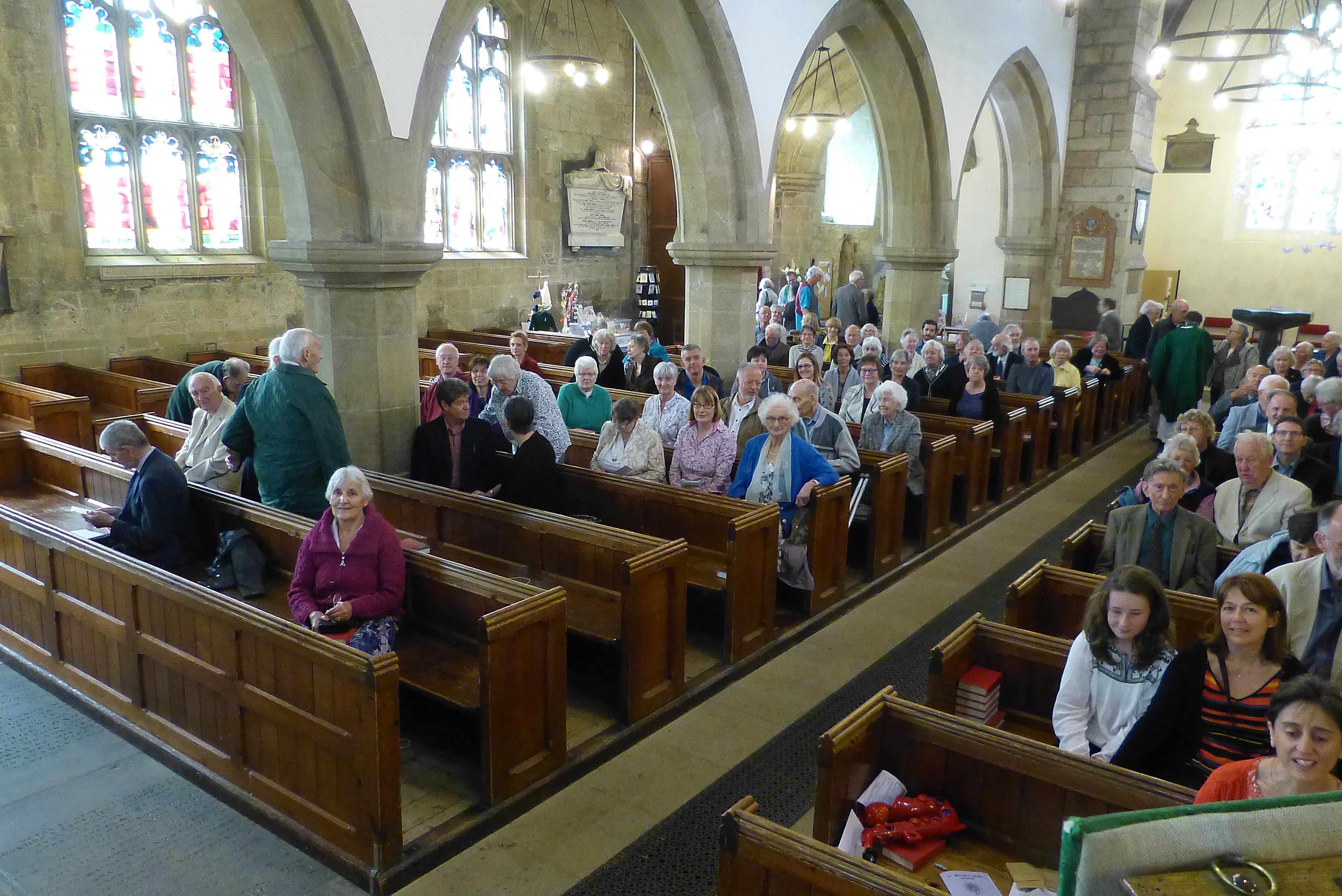A photograph of the congregation at St Michael's