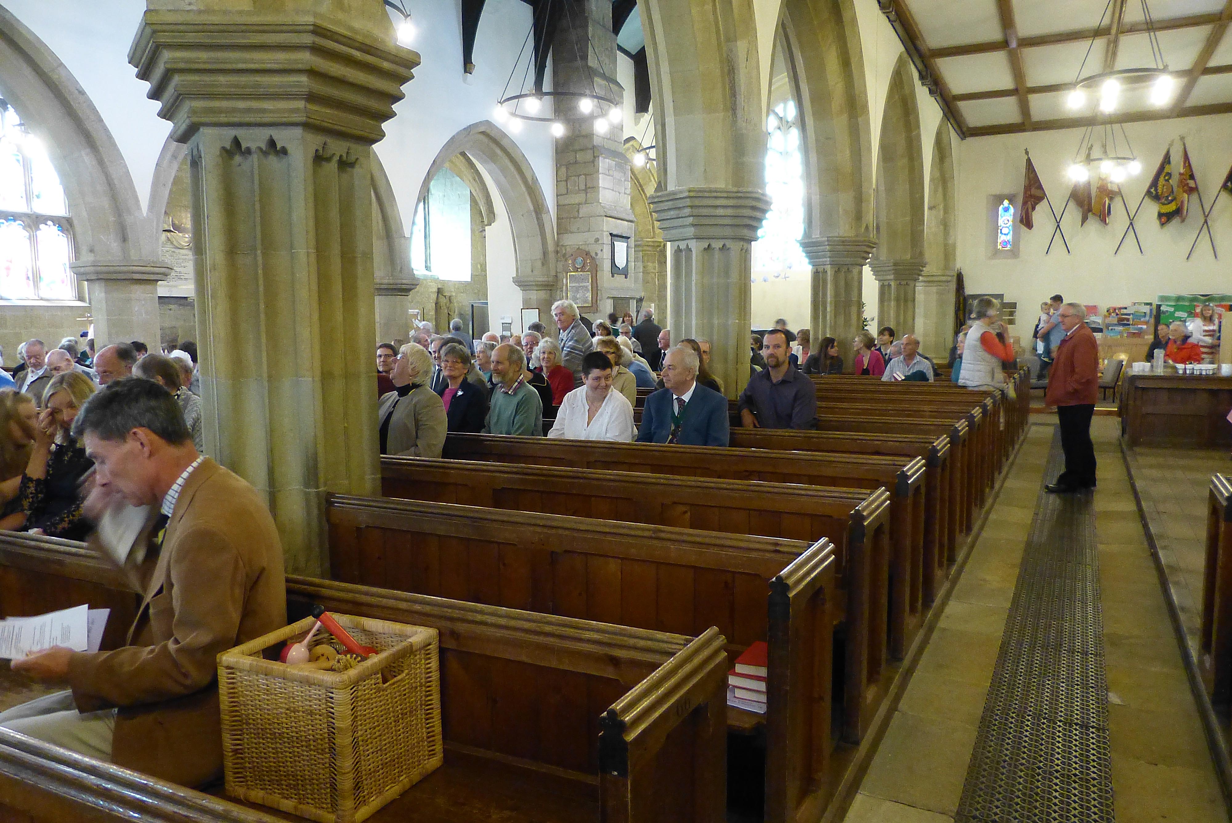 A photograph of the congregation